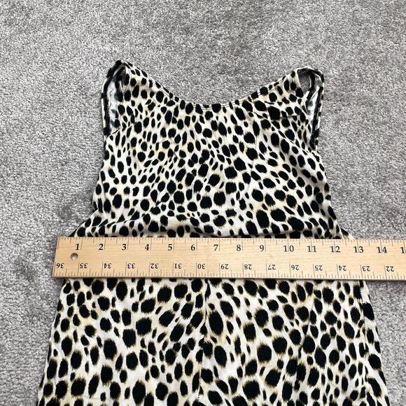 Motel Leopard Unitard Romper Womens Small Brown Black Animal Sleeveless Backless - Picture 7 of 10